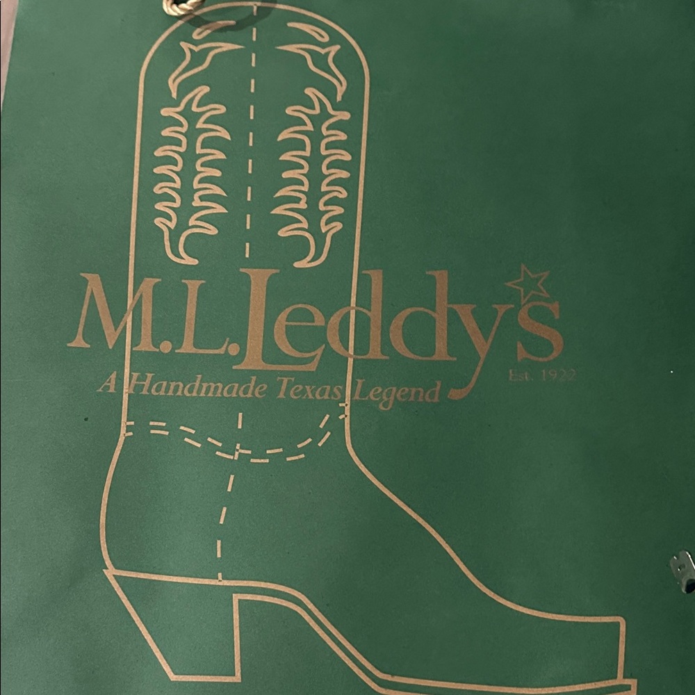M.L. Leddy's Green Boot Bag